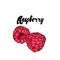 Beautiful raspberry. Vector illustration. Tropical fruits.