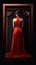 A beautiful Real Female in red dress generative AI