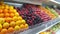 beautiful real fruit stores, where a colorful array of fresh fruits adorns the shelves, inviting customers to