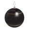 Beautiful realistic New Year 3D glassy black ball with reflects and winter pattern isolated on white background. Traditional decor
