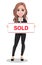 Beautiful realtor woman. A real estate agent