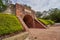 Beautiful red brick tunnel scenic of the Eternal golden castle