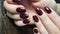 Beautiful red brown acrylic gel polish nails manicure video