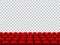 Beautiful red cinema or theatre seats vector on transparent background