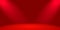 Beautiful red color spotlight podium for product showcase. Stage for website banner or header/.