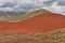 Beautiful red colored clay mount in the Painted Hills, Oregon