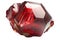 Beautiful red crystal. Mysterious gemstone, minerals. Magic crystal cluster. Close-up