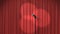 Beautiful Red Curtain with Spotlights and a Microphone on Stage, Seamless Looped 3d Animation. 4K