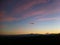 Beautiful red and gold sunset over the Monviso mountain