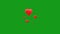 Beautiful red heart balloons green screen motion graphics