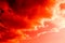 Beautiful Red hot over Cloud sky abstract background