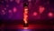 Beautiful red lava lamp lighting on festal bg - abstract 3D rendering