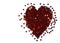 Beautiful red metallic valentine hearts for lovers backgrounds