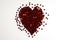 Beautiful red metallic valentine hearts for lovers backgrounds
