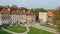 Beautiful red roof houses in quiet neighborhood of small European town