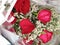 beautiful red rose  beautiful flower decoration  For important days, romance, love, Valentine's Day