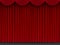 Beautiful red theatre folded curtain drapes seamless texture