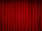 Beautiful red theatre folded curtain drapes texture