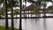 A Beautiful Red Tiled Kiosk In The Middle Of Lakes