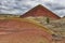 Beautiful red and yellow colored clay mounts in the Painted Hill