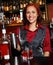 Beautiful redhead barmaid