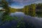 Beautiful Reflection of lake at Pantai Sri Tujuh. Serenity and peace