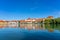 Beautiful reflection view of Lent district in Maribor Slovenia