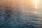 Beautiful reflexion of the sun light in the sea at sunset