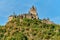 Beautiful Reichsburg castle on a hill in Cochem, Germany