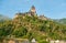 Beautiful Reichsburg castle on a hill in Cochem, Germany