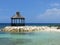 Beautiful and relaxing ocean view of gazebo