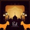 Beautiful religious Eid Al Adha mubarak background design