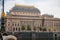 Beautiful Renaissance building of Prague National Theatre, view from the Vltava river in autumn, Prague, Czech Republic, Bohemia