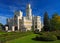 Beautiful renaissance castle Hluboka i the Czech Republic, with nice garden and blue sky