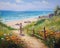 Beautiful resort seaside promenade with blooming colorful Oleanders 1690448784342 3