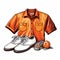 beautiful retro Bowling shirt clipart illustration