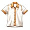 beautiful retro Bowling shirt clipart illustration