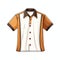 beautiful retro Bowling shirt clipart illustration