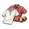 beautiful retro Bowling shirt clipart illustration