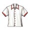 beautiful retro Bowling shirt clipart illustration