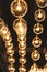 Beautiful retro light bulb decor glowing