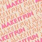 Beautiful retro mood of Colorful wording typo play in the diagonal way of  â€œ MAKE IT FUNâ€  seamless pattern repeat design for