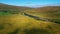 Beautiful Ribble Valley at Yorkshire Dales National Park - aerial view - travel photography