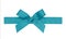 Beautiful ribbon bow is out of turquoise braid