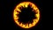 Beautiful Ring of Fire Looped. HD 1080. Alpha channel