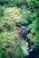 Beautiful rive with fresh blue water and long rock. In japan forest