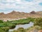 Beautiful river landscape of the Las Vegas Wash trail