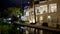 Beautiful Riverwalk in San Antonio with its small restaurants and pubs along the river - view by night - SAN ANTONIO