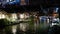 Beautiful Riverwalk in San Antonio with its small restaurants and pubs along the river - view by night - SAN ANTONIO