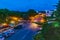 Beautiful road street at night in Cala Figuera Mallorca Spain